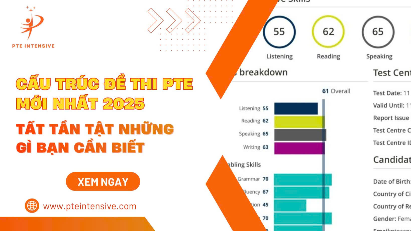 Cấu trúc đỠthi PTE má»›i nhất 2025 - Tất tần táºt những gì bạn cần biết